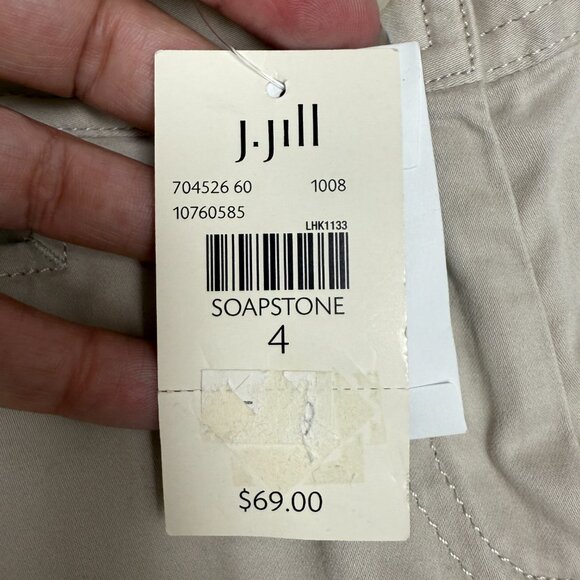 NWT Women's J. JILL Chino Wide Leg Trousers in "Soapstone" | Size 4 - Picture 6 of 10